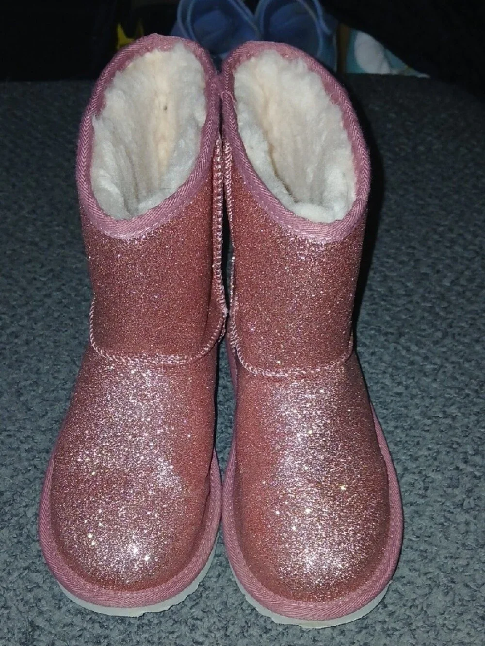 UGG Pink Glitter Classic Short Boots